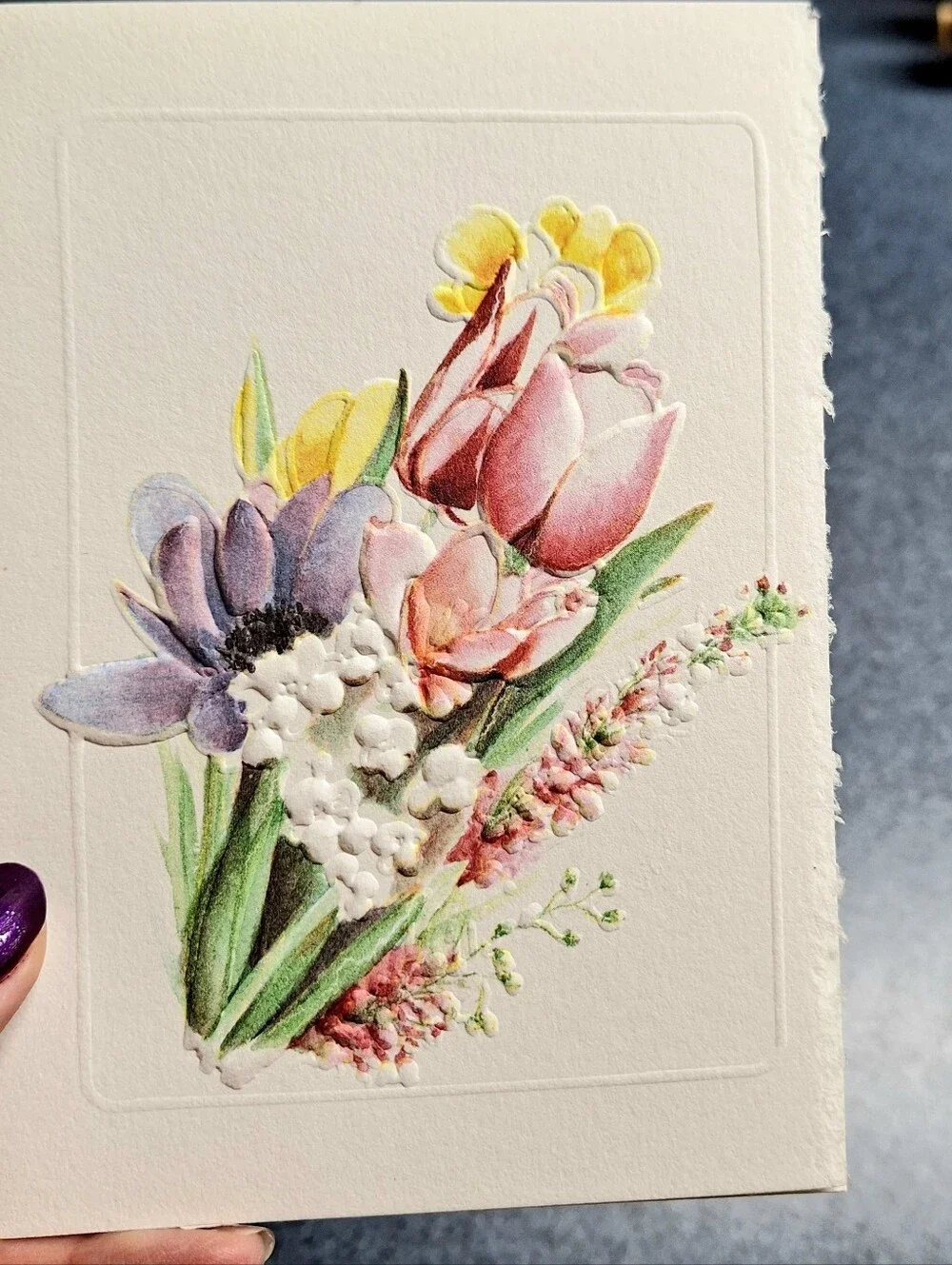 Rozy Brandwayn Springfield, Or Vintage Limited Edition Signed 3D Floral Card Set